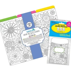 Barker Creek Color Me! Folder & Pocket Set, 1/3-Cut Tab, Letter Size, In My Garden, 42/Set (4409) Discount