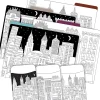 Barker Creek Color Me! Folder & Pocket Set, 1/3-Cut Tab, Letter Size, Cityscapes, 42/Set (4414) New