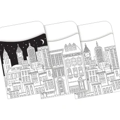 Barker Creek Color Me! Folder & Pocket Set, 1/3-Cut Tab, Letter Size, Cityscapes, 42/Set (4414) New