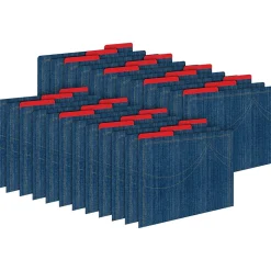 Barker Creek Denim Letter-Size File Folders, 24/Set (BC3942) Outlet