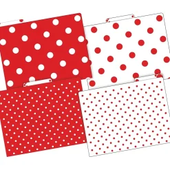 Barker Creek File Folder Set, 1/3-Cut Tab, Letter Size, Red & White Dot, 12/Pack (2009) Clearance