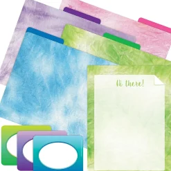 Barker Creek File Folder Set, 1/3-Cut Tab, Letter Size, Tie-Dye & Ombré, 107/Set (133) Outlet