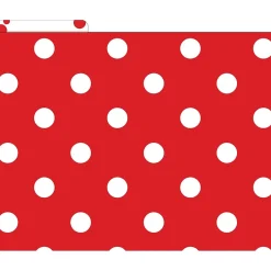Barker Creek File Folder Set, 1/3-Cut Tab, Letter Size, Red & White Dot, 36/Set (4393) New