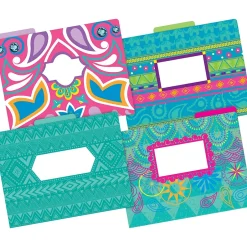 Barker Creek File Folder Set, 1/3-Cut Tab, Letter Size, Bohemian, 24/Set (4374) Outlet