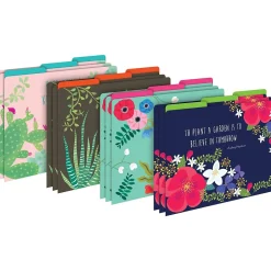 Barker Creek File Folder Set, 1/3-Cut Tab, Letter Size, Petals & Prickles, 12/Pack (2000) Hot