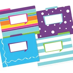 Barker Creek File Folder Set, 1/3-Cut Tab, Letter Size, Multicolored, 12/Pack (2003) New