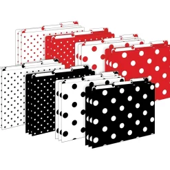 Barker Creek File Folder Set, 1/3-Cut Tab, Letter Size, Dots, 24/Set (4424) Hot