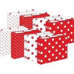 Barker Creek File Folder Set, 1/3-Cut Tab, Letter Size, Red & White Dot, 24/Set (4392) Online