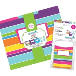 Barker Creek Folder & Pocket Set, 1/3-Cut Tab, Letter Size, Multicolored, 42/Set (4412) New