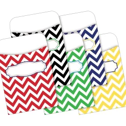 Barker Creek Folder & Pocket Set, 1/3-Cut Tab, Letter Size, Chevron Nautical, 42/Set (4416) Clearance