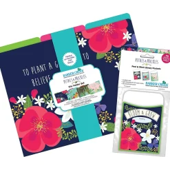 Barker Creek Folder & Pocket Set, 1/3-Cut Tab, Letter Size, Petals & Prickles, 42/Set (4418) Clearance