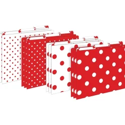 Barker Creek Get Organized File Folder Set, 1/3-Cut Tab, Letter Size, Red & White Dot, 107/Set (159) Sale