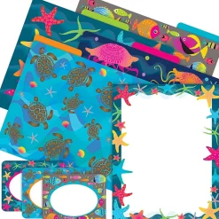 Barker Creek Get Organized File Folder Set, 1/3-Cut Tab, Letter Size, Kai Ola Starfish, 107/Set (149) Sale