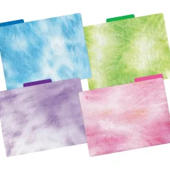 Barker Creek Get Organized File Folder, 1/3-Cut Tab, Letter Size, Tie-Dye & Ombré, 107/Set (128) New