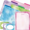 Barker Creek Get Organized File Folder Set, 1/3-Cut Tab, Letter Size, Tie-Dye & Ombré, 107/Set (134) New