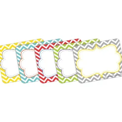 Barker Creek Get Organized Beautiful Chevron File Folders, 1/3-Cut Tab, Letter Size, Assorted, 107/Set (137) Clearance