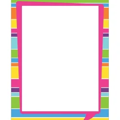 Online Happy Bright Stripes Computer Paper, 8-1/2" x 11", multi-color, 50 Sheets/Pack Multipurpose Paper