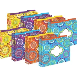 Barker Creek Moroccan File Folder, 1/3-Cut Tab, Letter Size, Assorted, 24/Set (4400) Discount