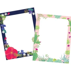 Petals & Prickles Computer Paper, 8 ½” x 11", 2 designs, 100 Sheets/Set (BC3882) Classroom Paper