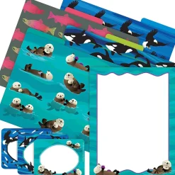 Barker Creek Sea & Sky Otters File Folder, 1/3-Cut Tab, Letter Size, Assorted, 107/Set (146) New