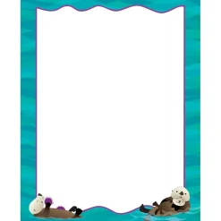 Barker Creek Sea & Sky Otters File Folder, 1/3-Cut Tab, Letter Size, Assorted, 107/Set (146) New