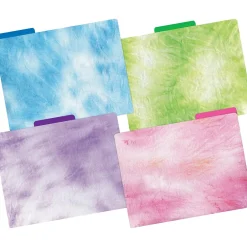 Barker Creek Tie-Dye & Ombré File Folder, 1/3-Cut Tab, Letter Size, Assorted, 36/Set (4403) Discount