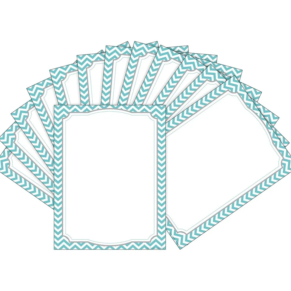 Online Turquoise Chevron Computer Paper, 100 Sheets/Set (BC3623) Classroom Paper