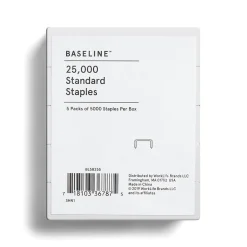 BASELINE™ Baseline Staples, .25" Leg Length, 25000/Box (BL58255) Outlet