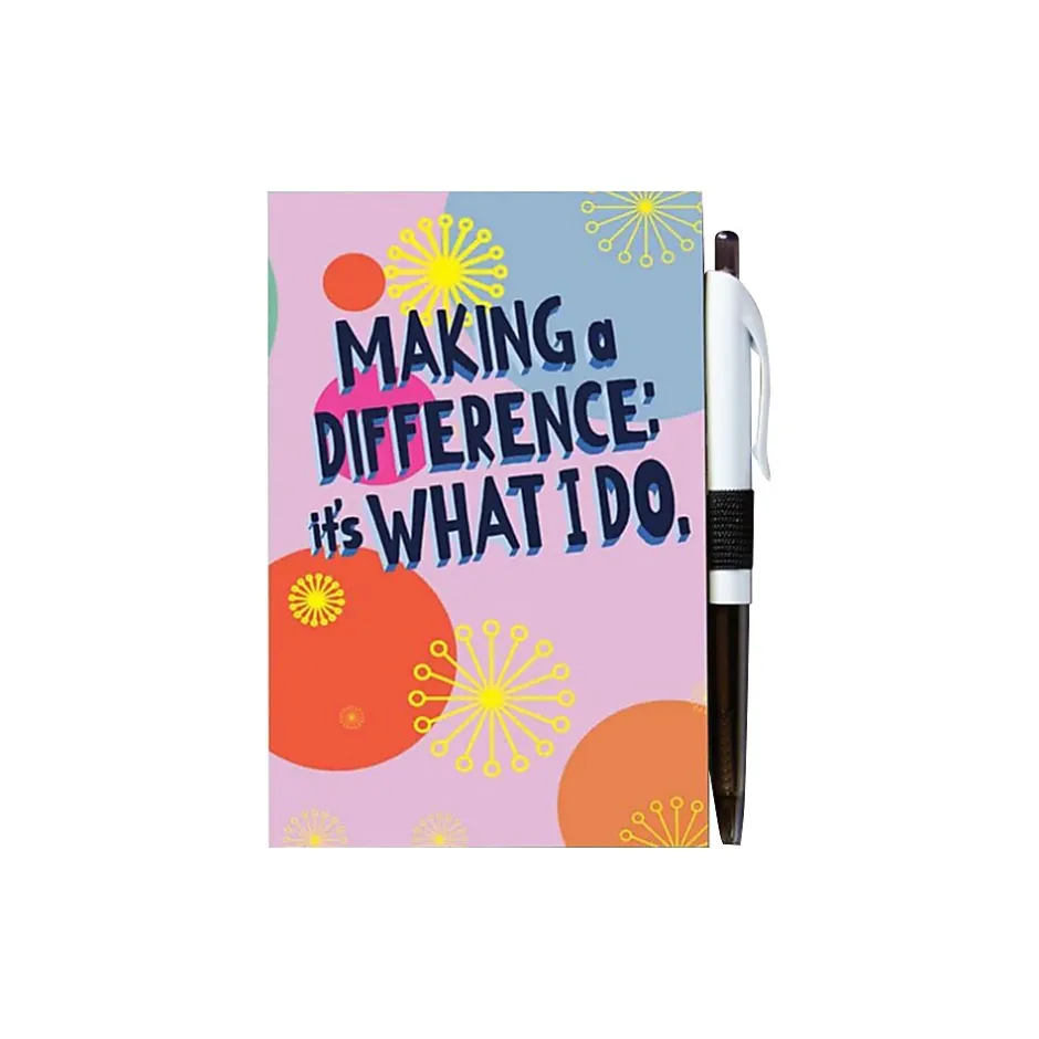 Baudville Colorific Value MAD: It's What I Do Journal with Pen, 4" x 6", Ruled, Multicolor, 5/Pack (94107P5) Outlet
