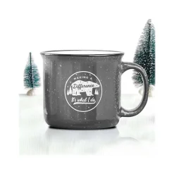 Baudville "Making A Difference Is What I Do" Ceramic Coffee Mug, 13 oz., Gray/White (92996)