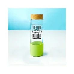 Water Bottles<Baudville "Making a Difference" Glass Water Bottle, 22 oz., Green/Bamboo (139570331)