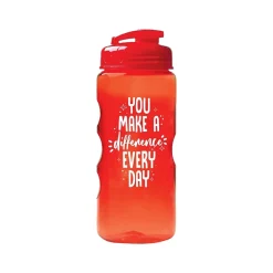 Water Bottles<Baudville Quick Grip "Difference Everyday" Plastic Water Bottle, 22 oz., Red, 3/Pack (1393277P331)