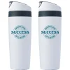 Baudville "Success, When Drive & Effort Meets Outcome" Plastic Double Wall Insulated, 16 oz., 2/Pack (1393267P231)