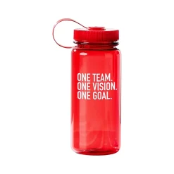 Water Bottles<Baudville "Team, Vision, Goal" Plastic Water Bottle, 21 oz., Translucent Red/White (91586)