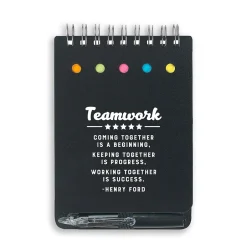 Baudville Teamwork Pocket Journal, 3" x 4", Narrow Ruled, 80 Pages, 3/Pack (1399868P331) Best