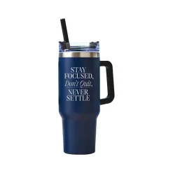 Water Bottles<Baudville Thirst Quencher Stay Focused, Don't Quit Tumbler, Dark Blue, 40 Oz. (93446)