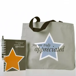 Baudville ® Tote Bag With Journal And Pen, You Are Truly Appreciated