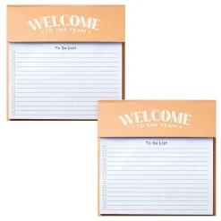 Baudville Welcome to the Team Memo Pad, 8.75" x 6", Narrow Ruled, 100 Sheets/Pad, 2 Pads/Pack (1393296P231) New