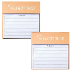 Baudville You Got This Memo Pad, 8.75" x 6", Narrow Ruled, 100 Sheets/Pad, 2/Pack (1393298P231) Best