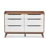 Online Brighton 37" High 6-Drawer Chest, White (2633-7496-STPL) Storage Cabinets