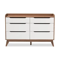 Online Brighton 37" High 6-Drawer Chest, White (2633-7496-STPL) Storage Cabinets