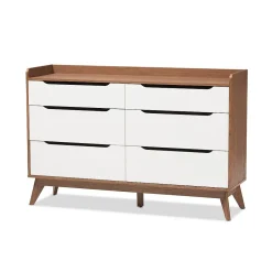 Online Brighton 37" High 6-Drawer Chest, White (2633-7496-STPL) Storage Cabinets