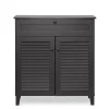 Discount Calvin 30.75'' W x 14.63'' D Storage Cabinet, Dark Brown (5305-STPL) Storage Cabinets