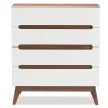 Online Calypso 40" High 4-Drawer Chest, White (2633-7500-STPL) Storage Cabinets