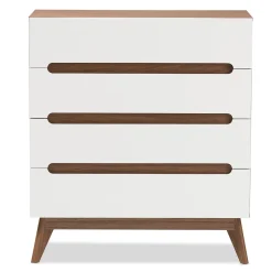 Online Calypso 40" High 4-Drawer Chest, White (2633-7500-STPL) Storage Cabinets