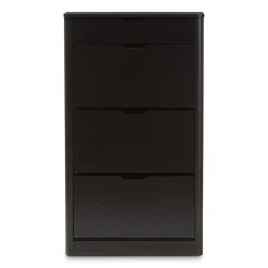 Sale Cayla 47" High Shoe Cabinet, Black (2633-7712-STPL) Storage Cabinets