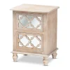 Sale Celia 26.38" High 2-Drawer Nightstand, Natural and Mirror (162-10263-HiT) Storage Cabinets