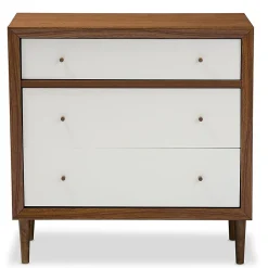 Discount Harlow 35.14'' W x 16.3'' D Storage Cabinet, Brown and White (6782-STPL) Storage Cabinets