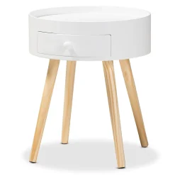 Outlet Jessen 17.75" High 1-Drawer Nightstand, White (154-9050-HiT) Storage Cabinets