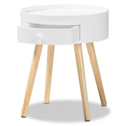 Outlet Jessen 17.75" High 1-Drawer Nightstand, White (154-9050-HiT) Storage Cabinets